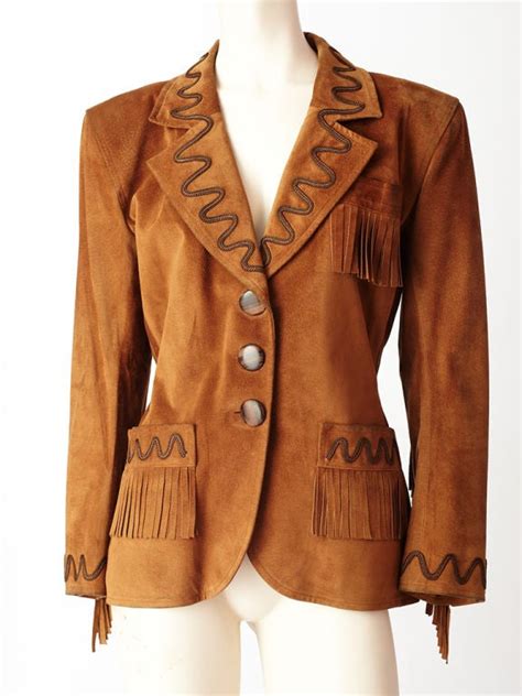 Yves St. Laurent Suede Fringed Jacket 